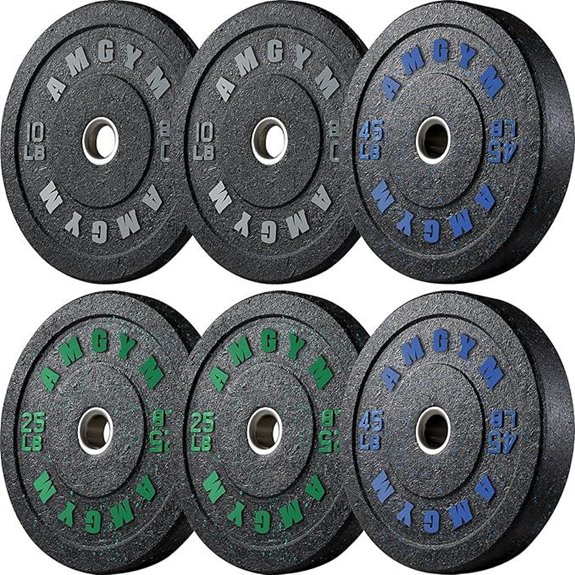 2-Inch Bumper Plates for Home Gym Multiple Weights