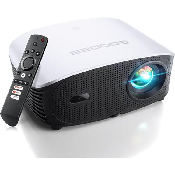 GooDee 4K Smart Projector with WiFi and Bluetooth