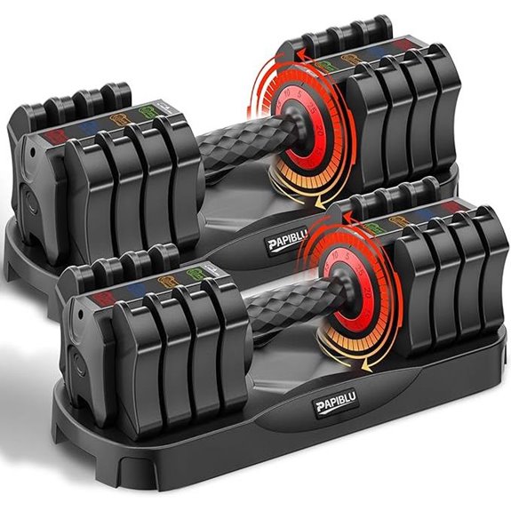 Adjustable 25LBS Dumbbell Set with Anti-Slip Handles