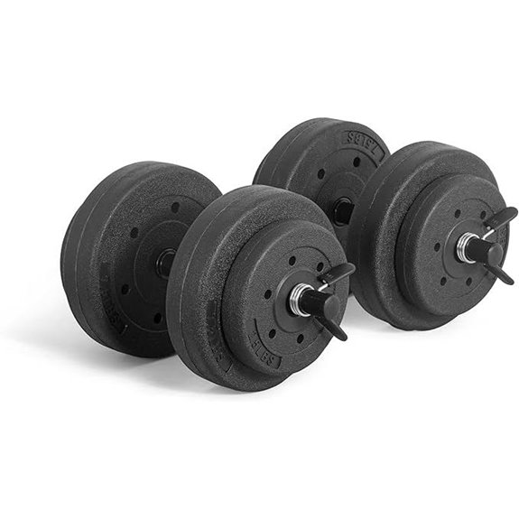 CAP Barbell 40-Pound Adjustable Cement Dumbbell Set