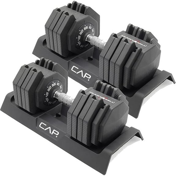 CAP Barbell Adjustable 55 lb Hex Dumbbells
