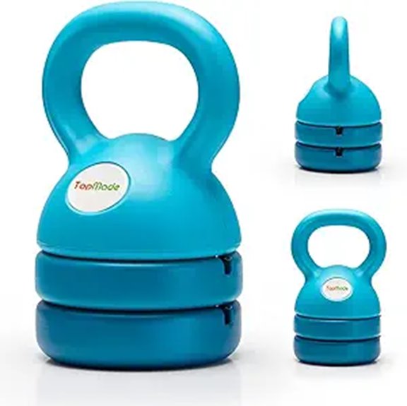 TopMade Adjustable Cast Iron Kettlebell Set for Workout
