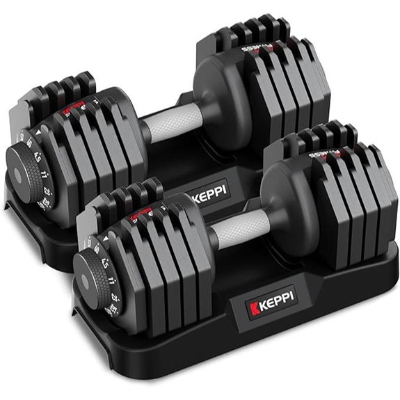 Keppi Adjustable Dumbbell Set for Full Body Workout