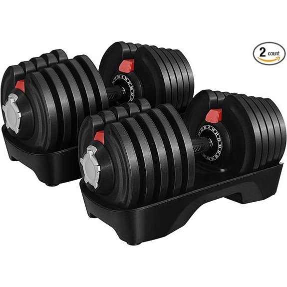 Yaheetech Adjustable Dumbbell Set with Tray