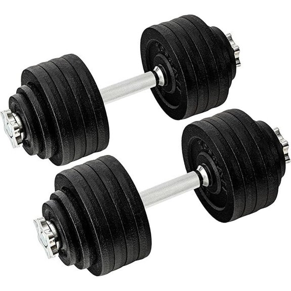 Yes4All Adjustable Dumbbell Set with Weight Plates