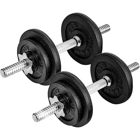 Yes4All Adjustable Dumbbell Set with Weight Plates