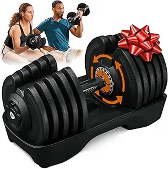 Lifepro Adjustable Dumbbells (25lb/90lb) for Home Gym