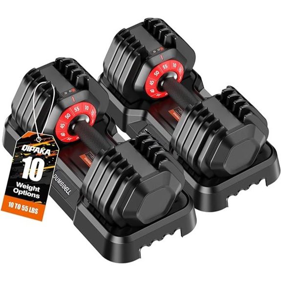 Adjustable 2-Pack Dumbbell Set with Anti-Slip Grip
