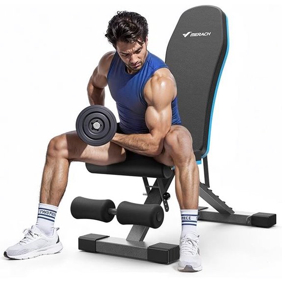 MERACH Foldable Adjustable Weight Bench for Home Gym