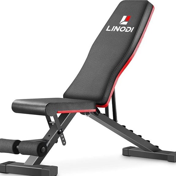 LINODI Adjustable Weight Bench for Home Gym