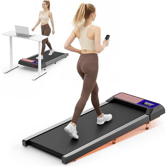 Walking Treadmill Pad with Adjustable Incline & App