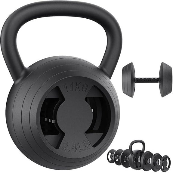 2-in-1 Adjustable Kettlebell & Dumbbell Set