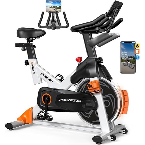 Pooboo Adjustable Magnetic Indoor Cycling Bike
