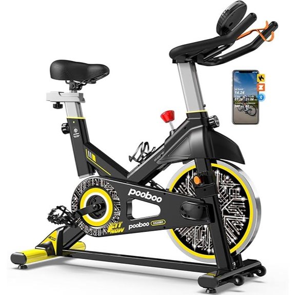 Pooboo Adjustable Magnetic Indoor Exercise Bike