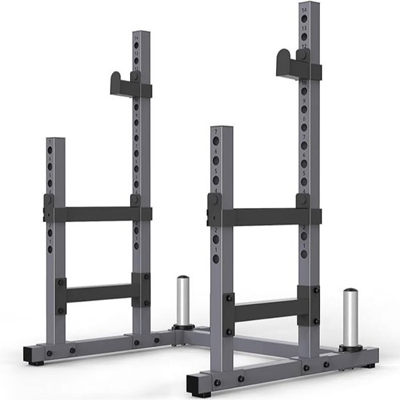 PASYOU Adjustable Power Rack with Weight Storage