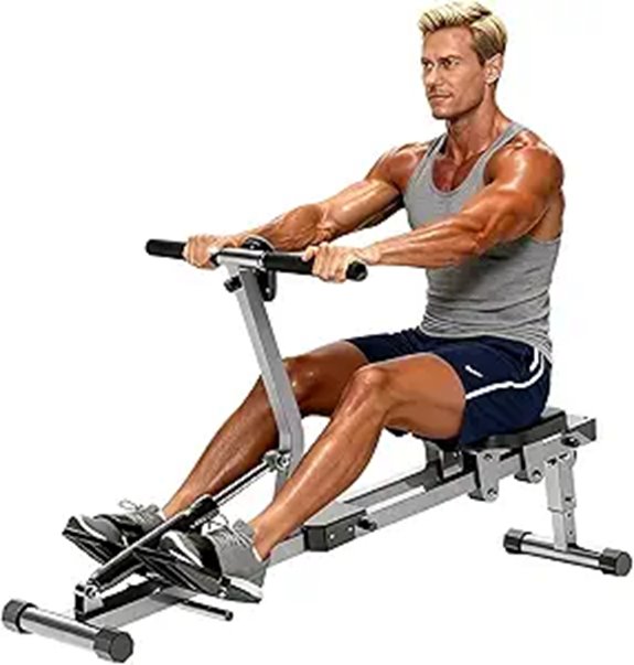 adjustable resistance rowing machine