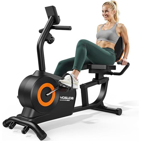 YOSUDA Recumbent Exercise Bike with Adjustable Seat