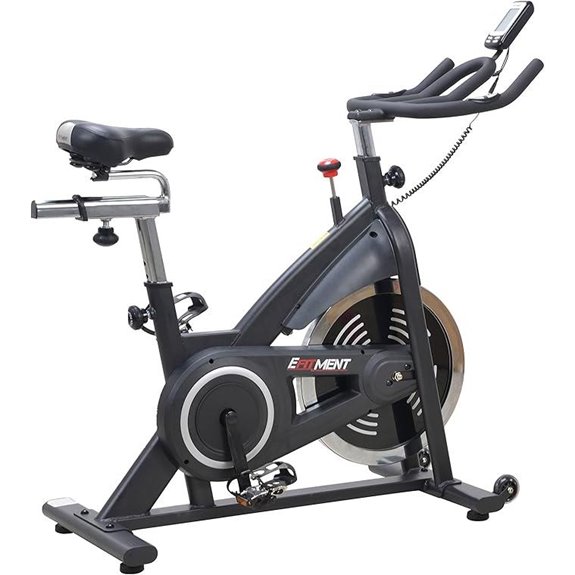 Indoor Cycling Bike with Adjustable Seat and LCD Monitor
