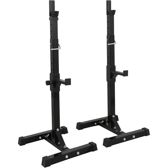 Adjustable Squat Rack with Bench and Dumbbell Stands