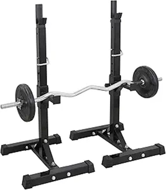 F2C Adjustable Steel Squat Rack for Gym and Home