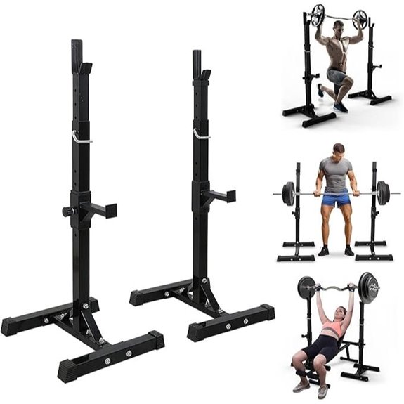JupiterForce Adjustable Steel Squat & Bench Press Racks