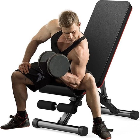 Sweetcrispy Adjustable Weight Bench for Full Body Workout