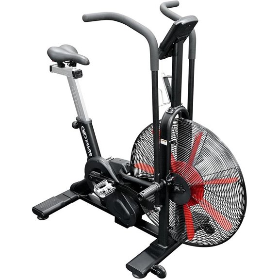 Valor Fitness Air Bike with Monitor and Adjustable Seat
