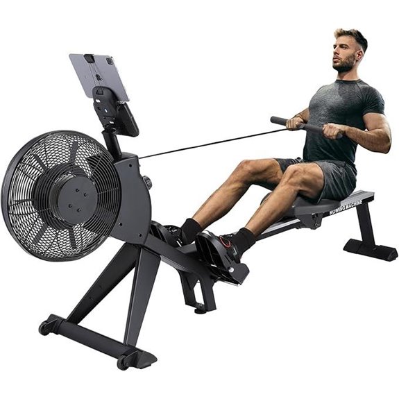 Air Resistance Rower Machine with 66 LBS Max Resistance