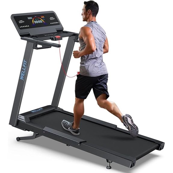 WELLFIT Auto Incline Treadmill with Bluetooth and LED