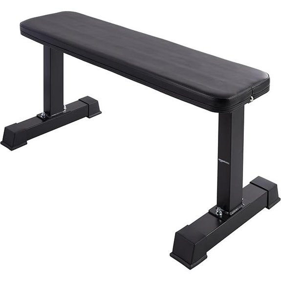 Amazon Basics Flat Weight Bench Black