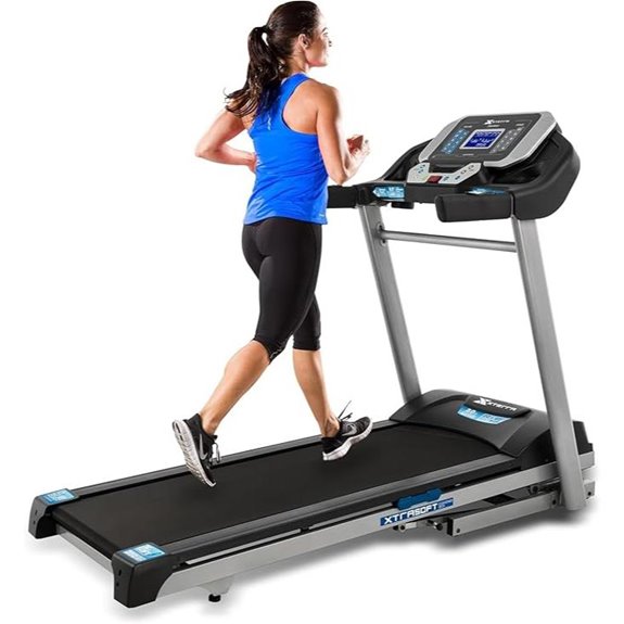 Xterra Sport Folding Treadmill with Bluetooth and Cushioned Deck