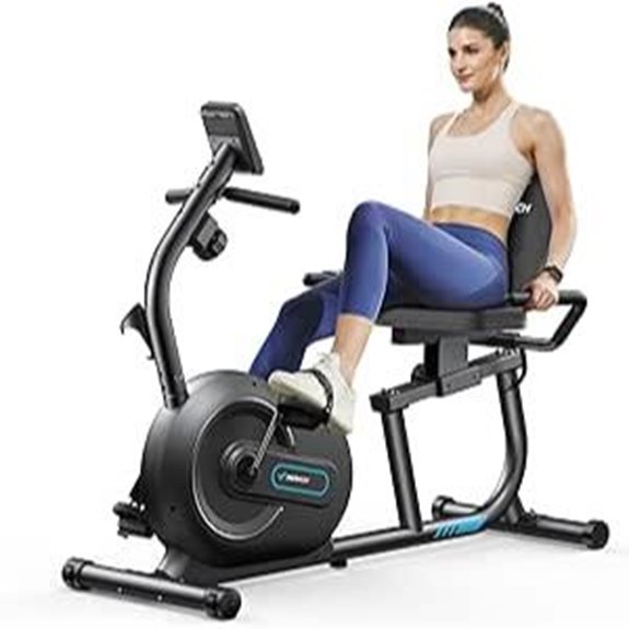MERACH Bluetooth Recumbent Exercise Bike with App
