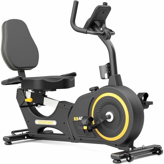 VANSWE Recumbent Exercise Bike with Bluetooth & App