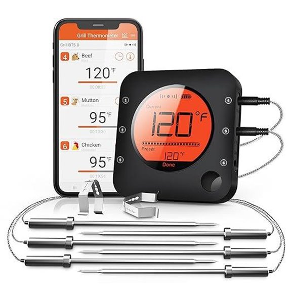 BFOUR Bluetooth Meat Thermometer with Probes