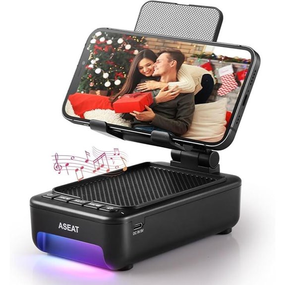 Wireless Bluetooth Phone Stand with Light & Speaker