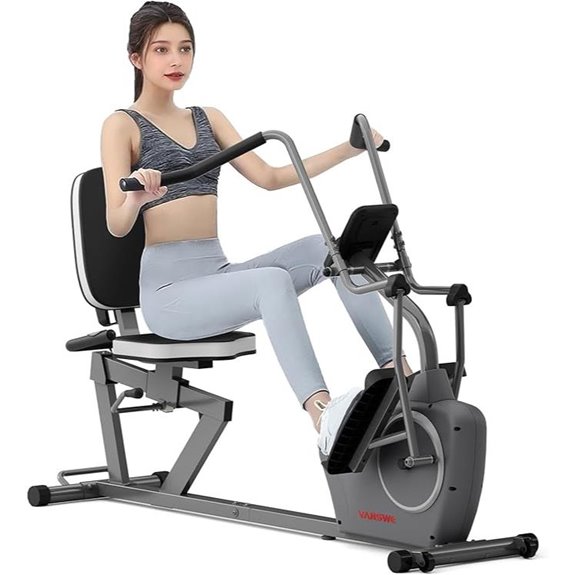 bluetooth recumbent elliptical trainer