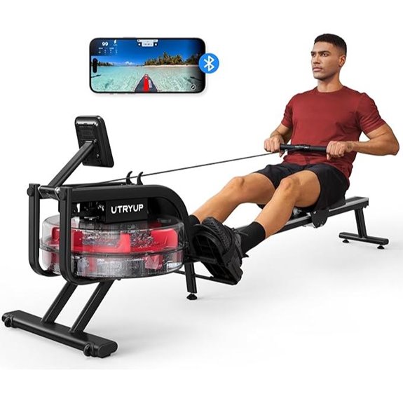 Magnetic Water Rowing Machine with Bluetooth and Resistance