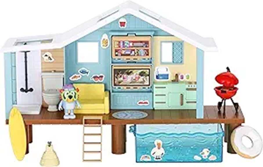 Bluey Beach Cabin Playset with Accessories