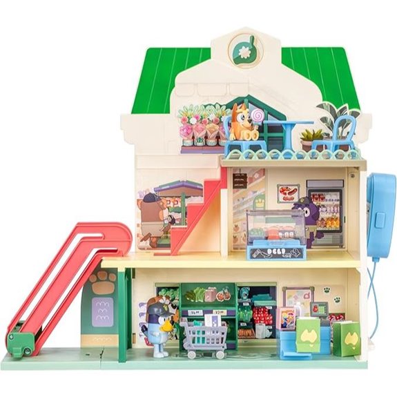 Bluey & Bingo Supermarket Playset with Sound & Escalator