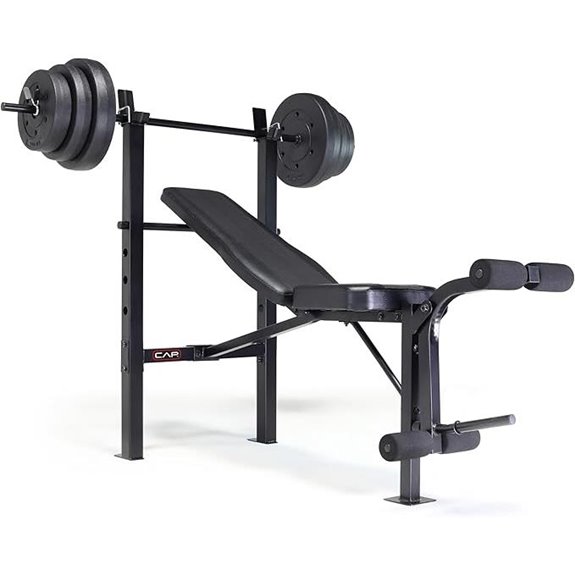 CAP Barbell Weight Bench & Vinyl Weight Set