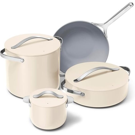 Caraway Cookware Collection with Lids and Organizer