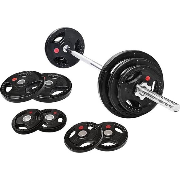Fitvids Cast Iron Weight Plates & Barbell Set