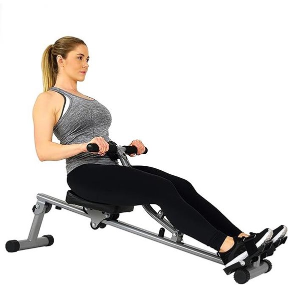 Sunny Health & Fitness Compact Adjustable Rowing Machine