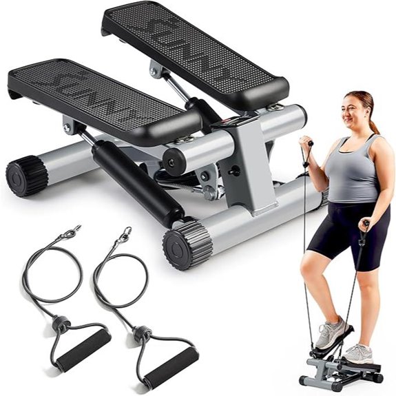 Sunny Health & Fitness Mini Stepper with Resistance Band