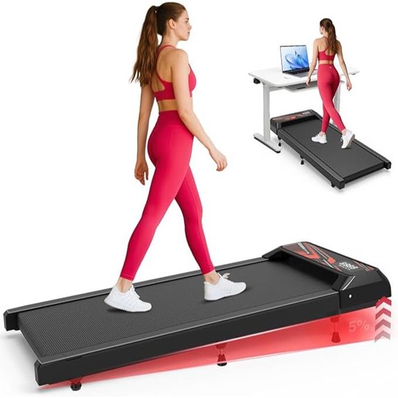 Portable Under Desk Treadmill with Incline and Remote