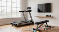 compact living room fitness