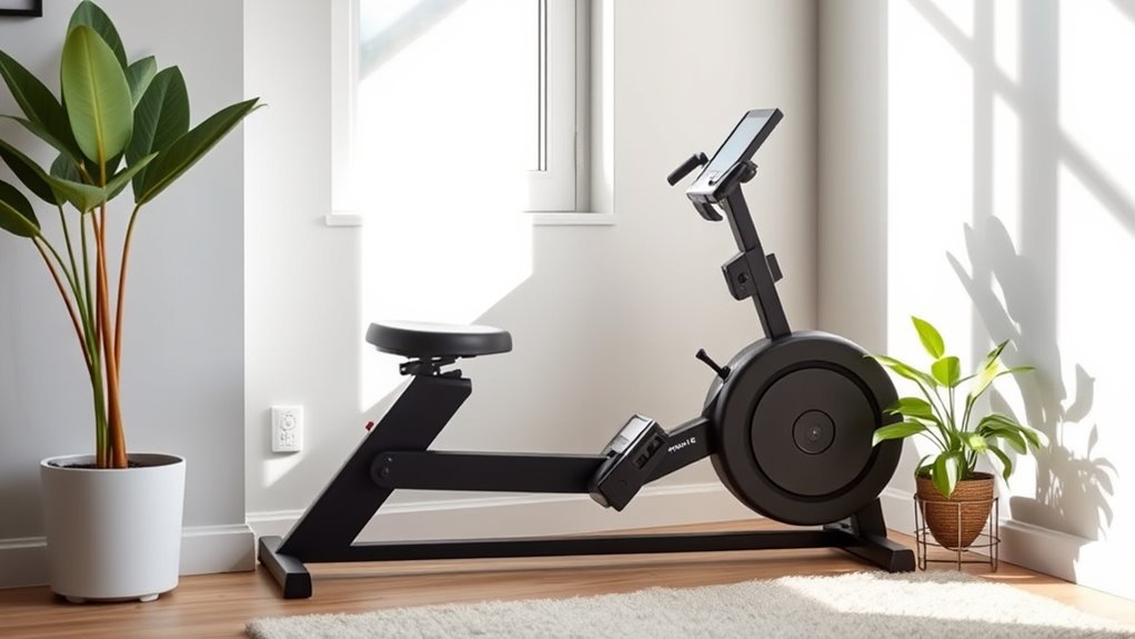 compact quiet adjustable rowing