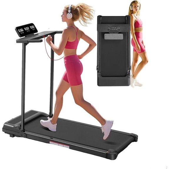 Walking Pad Treadmill with Handle Compact Quiet 400LBS