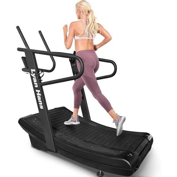 Manual Curved Treadmill with Resistance Levels and LCD
