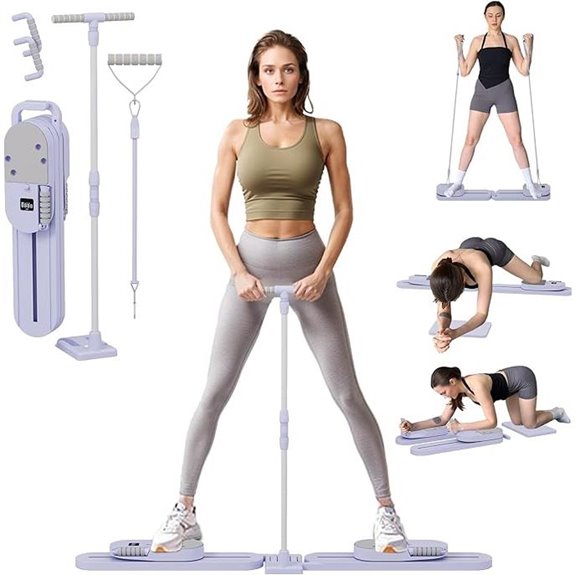 Pilates Ski Machine with Digital Display and Heavy Load